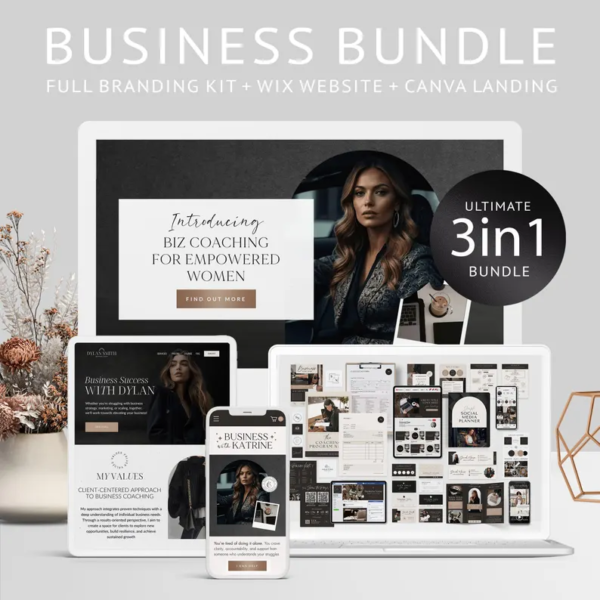 3-in-1 Coaching Bundle for Canva Wix website Canva landing page Toolkit Coaching Business Template Coach website Wix All in One Branding Kit