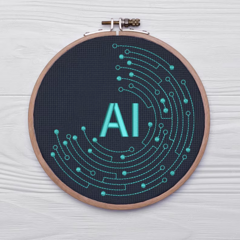 AI Embroidery Pattern, Tech-Inspired PES Embroidery, Digital Machine Embroidery - 图片 4