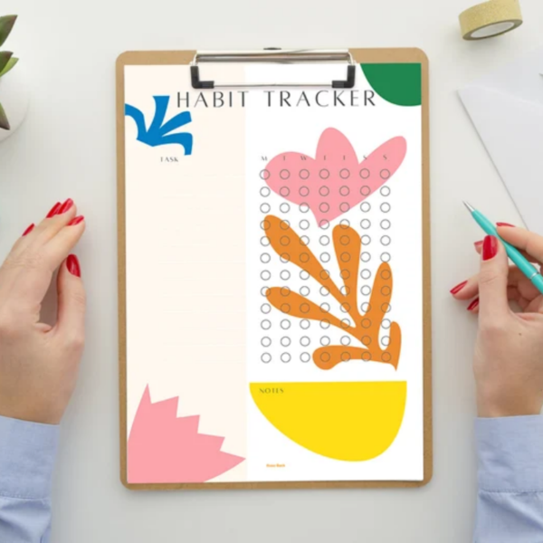 Weekly Habit Tracker Printable, Routine Tracker, Habit Checklist, Instant Download